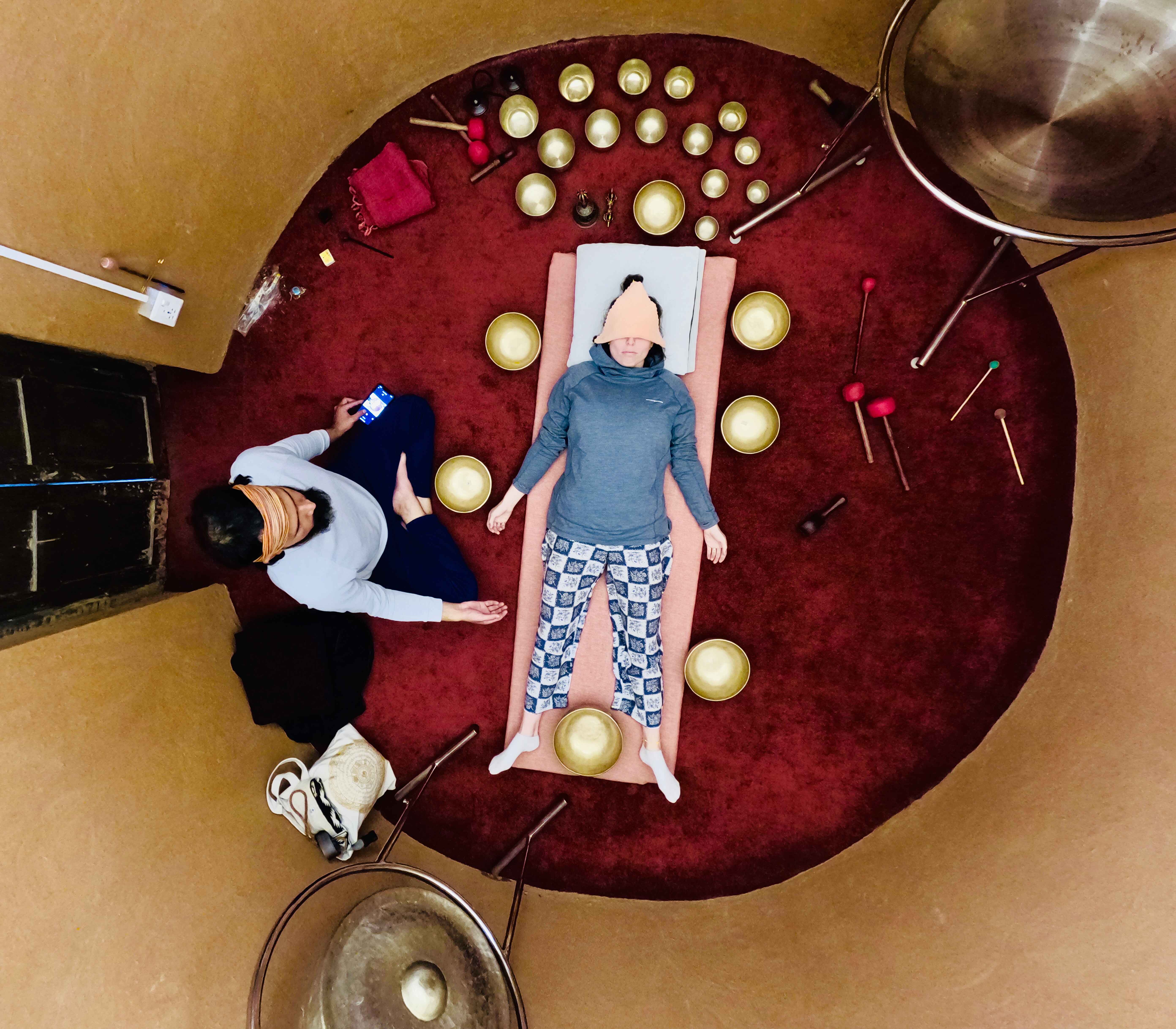 Sound Healing Inside Healing Stupa